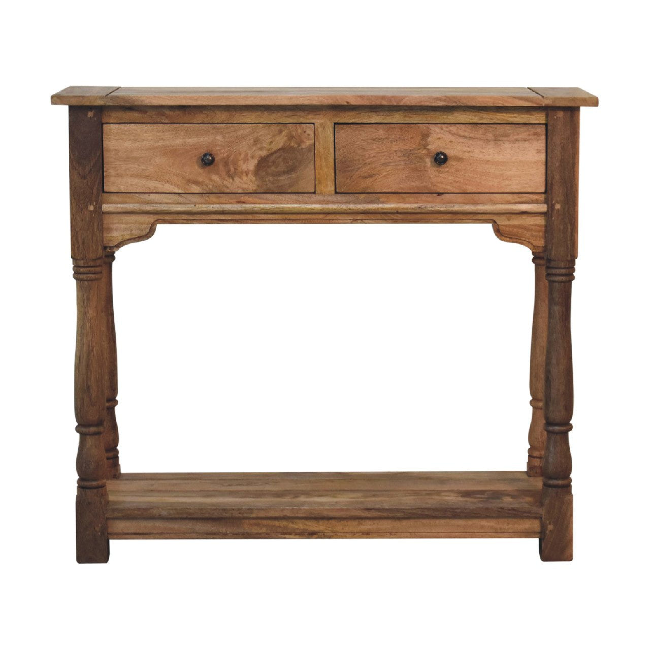Granary 2-Drawer Console Table | Oak-Ish Solid Mango Wood