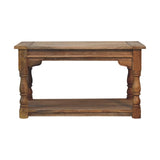 Granary Turned Coffee Table | Distressed Oak Solid Mango Wood