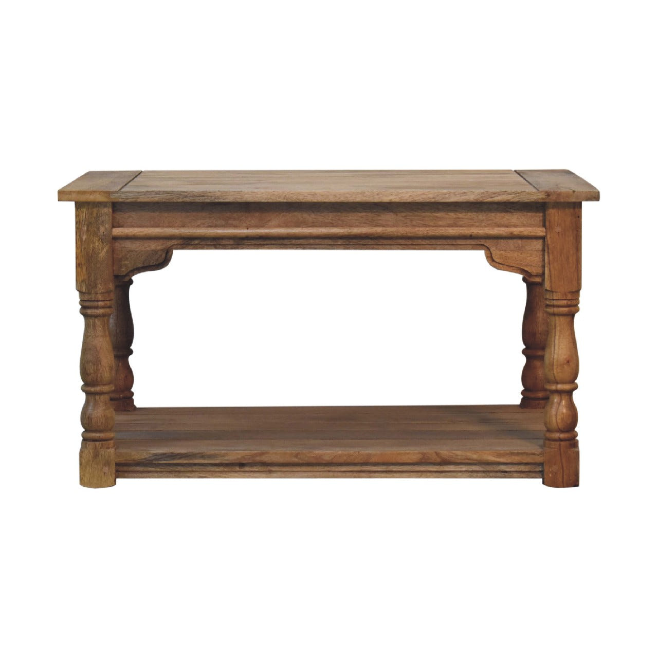 Granary Turned Coffee Table | Distressed Oak Solid Mango Wood