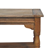 Granary Turned Coffee Table | Distressed Oak Solid Mango Wood