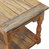 Granary Turned Coffee Table | Distressed Oak Solid Mango Wood