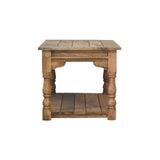 Granary Turned Coffee Table | Distressed Oak Solid Mango Wood