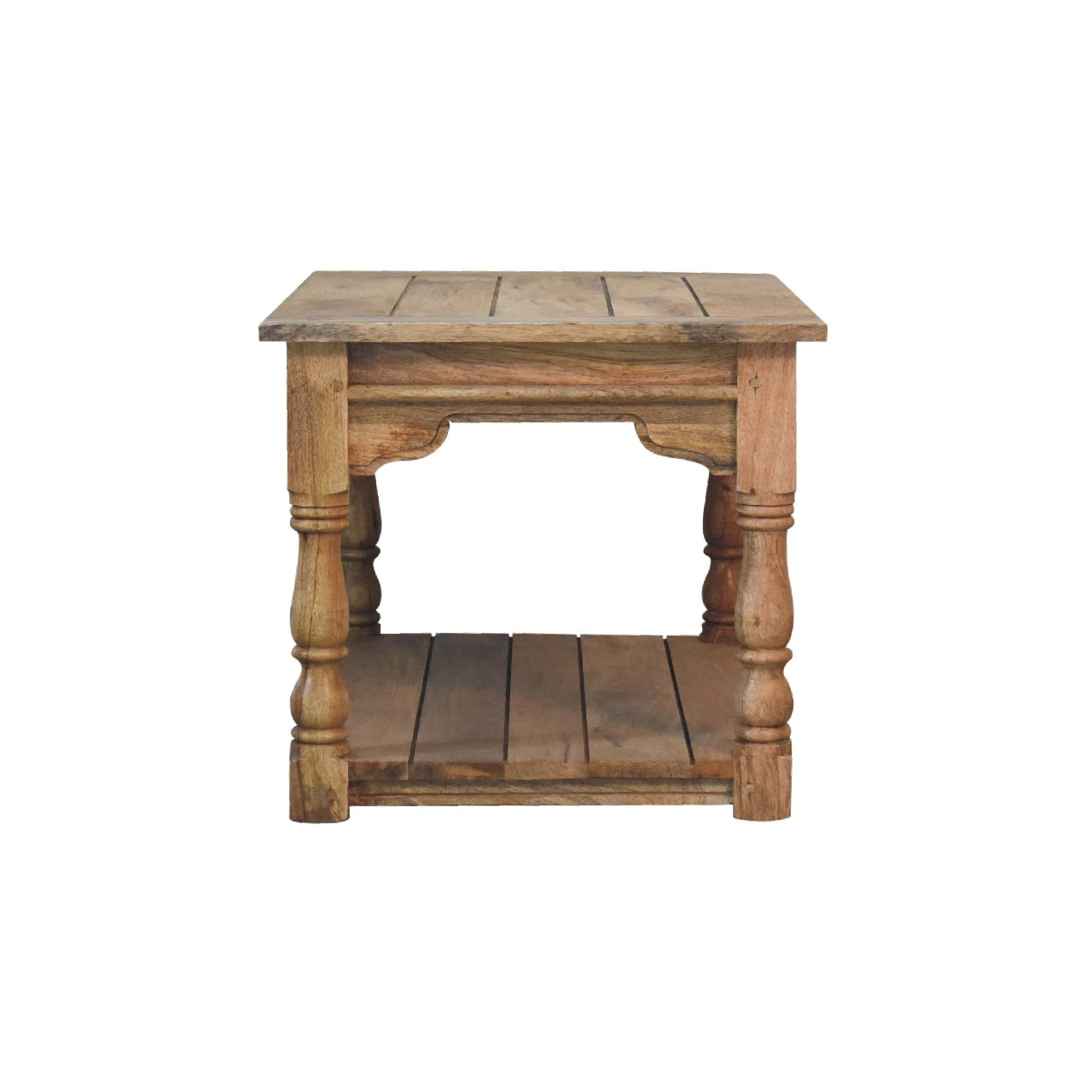 Granary Turned Coffee Table | Distressed Oak Solid Mango Wood