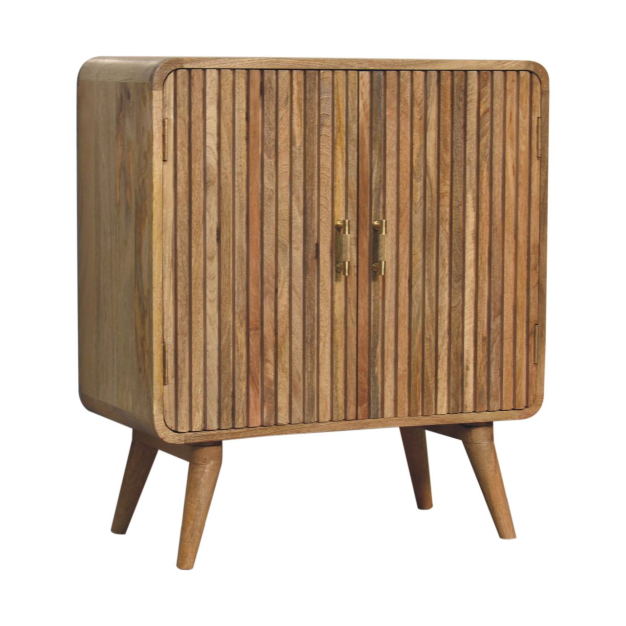 T-bar Ridged Chest of Drawers | Oak Mango Wood