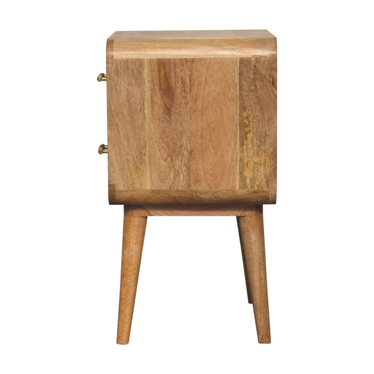 T-bar Ridged Bedside Table | Oak Mango Wood