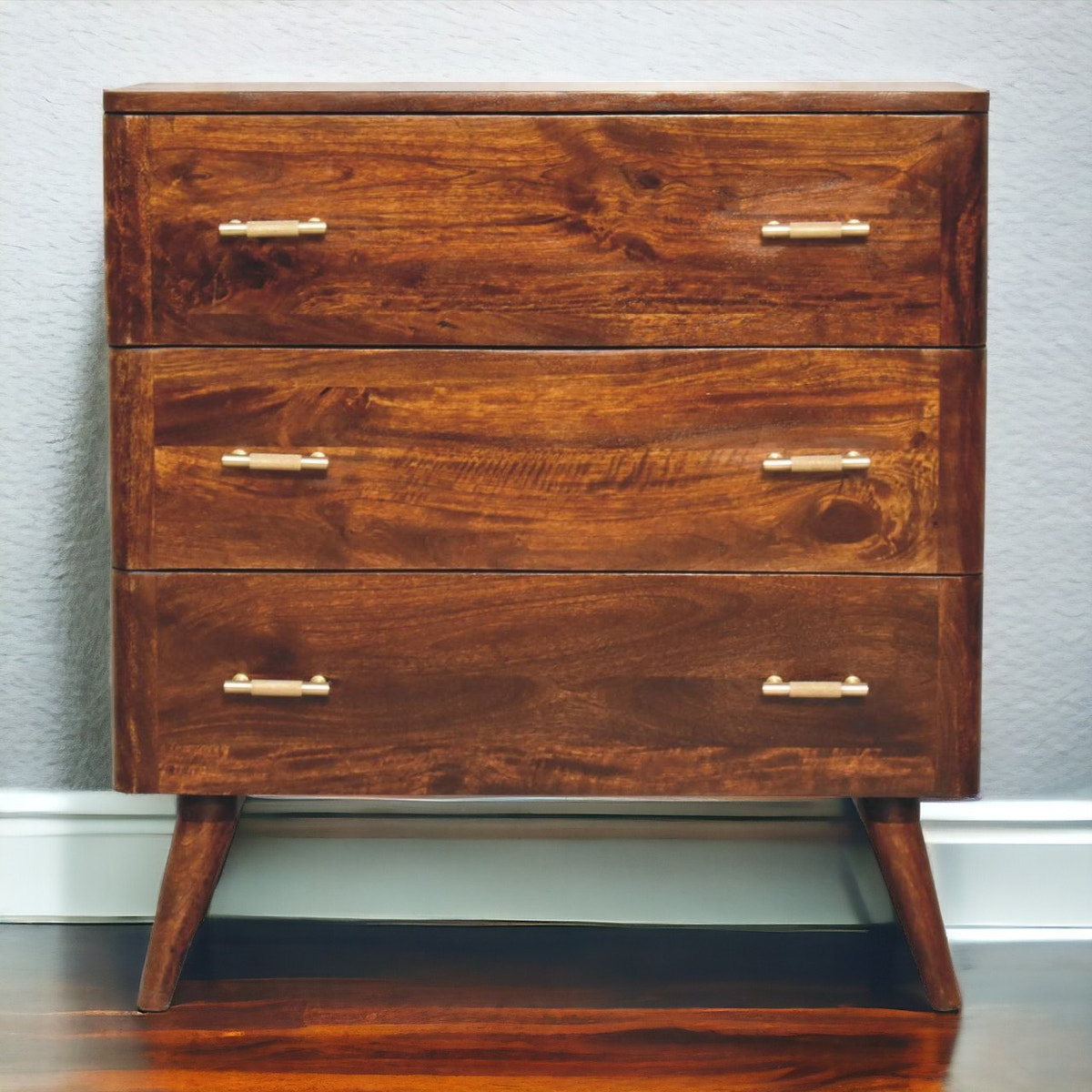 Chestnut T-Bar Chest of Drawers