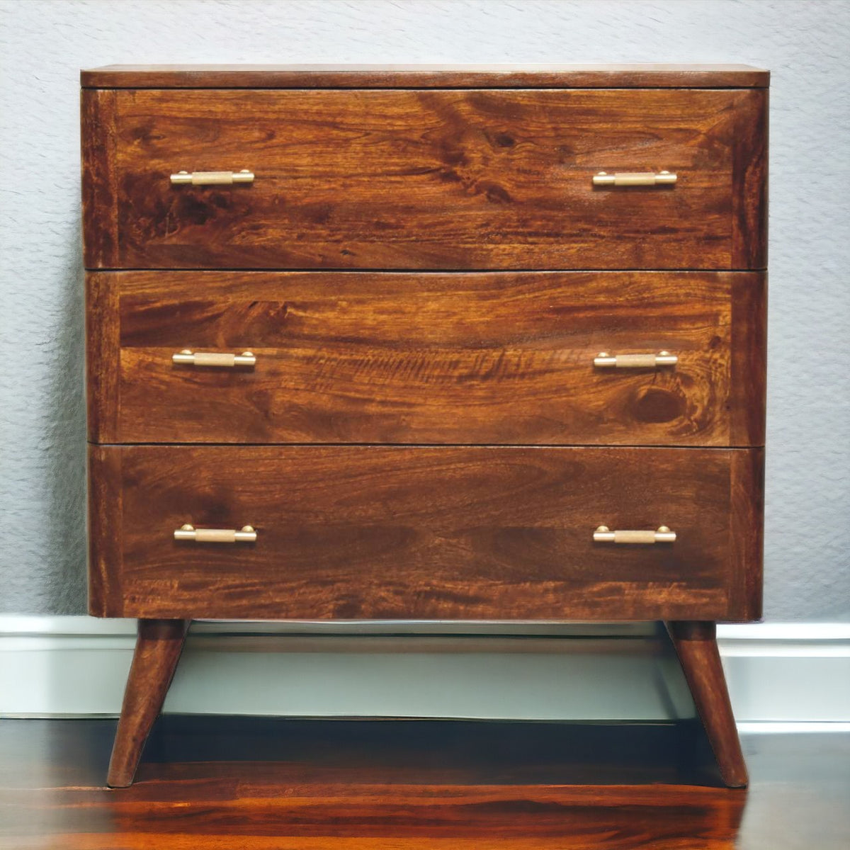 Chestnut T-Bar Chest of Drawers