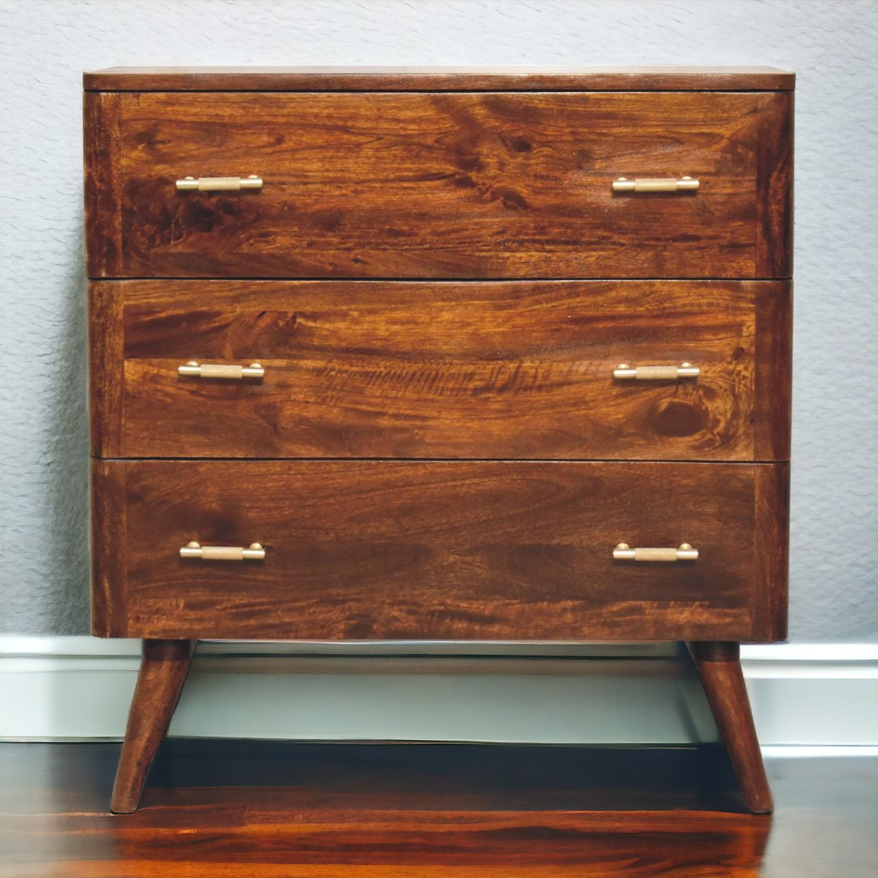 Chestnut T-Bar Chest of Drawers
