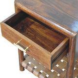 Regency Woven Shelf Nightstand