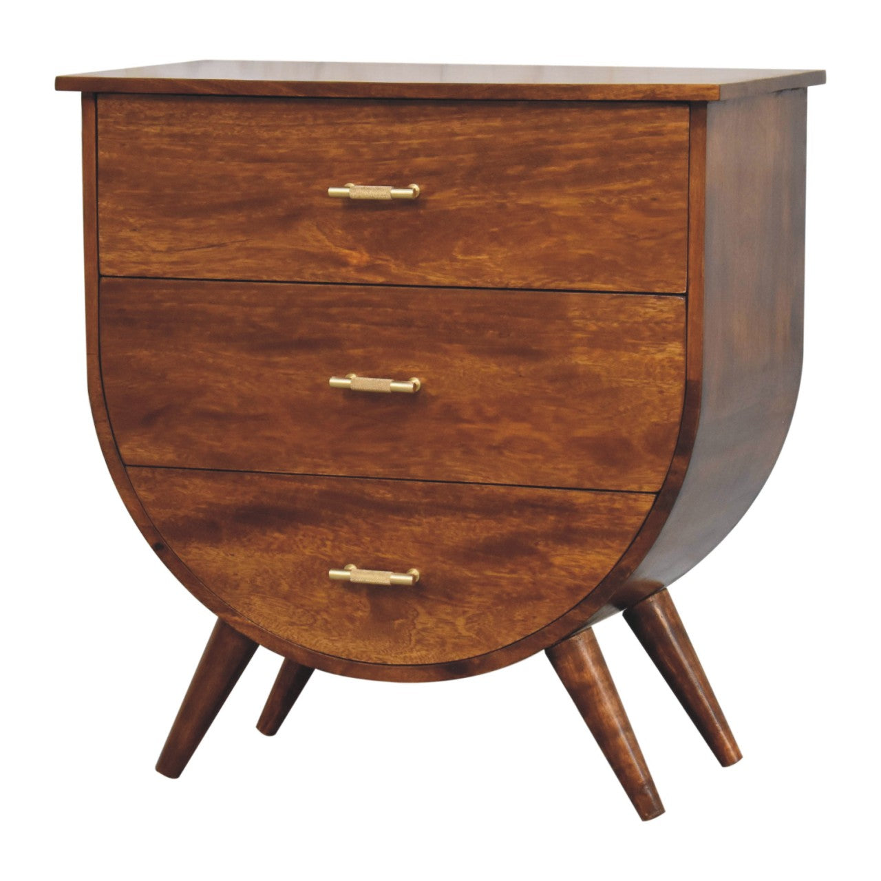 Agra Chest of Drawers | Chestnut Solid Mango Wood