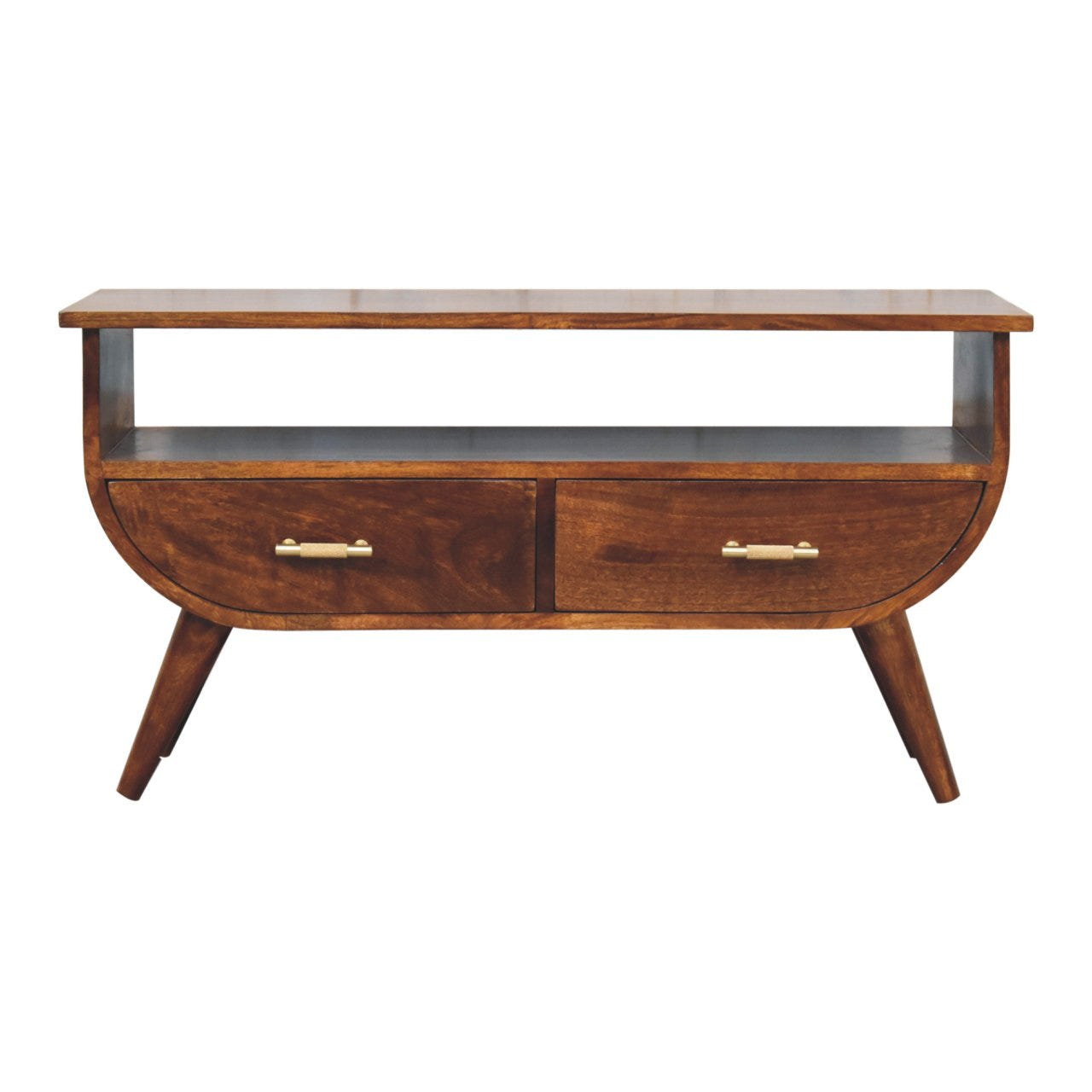Agra TV Media Unit | Chestnut Solid Mango Wood