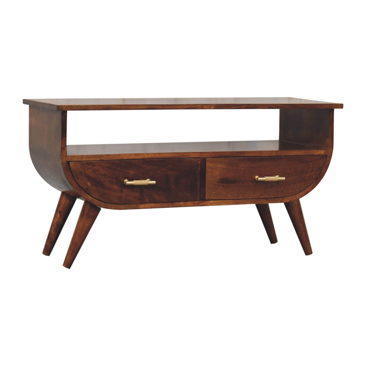 Agra TV Media Unit | Chestnut Solid Mango Wood