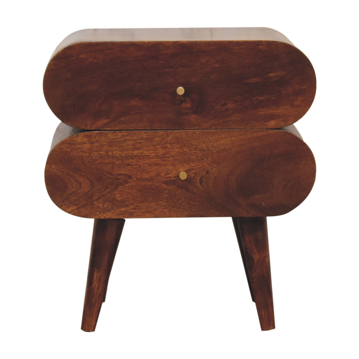 Bubble Chestnut Bedside Table