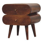Bubble Chestnut Bedside Table