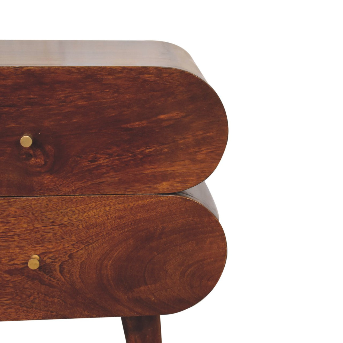 Bubble Chestnut Bedside Table