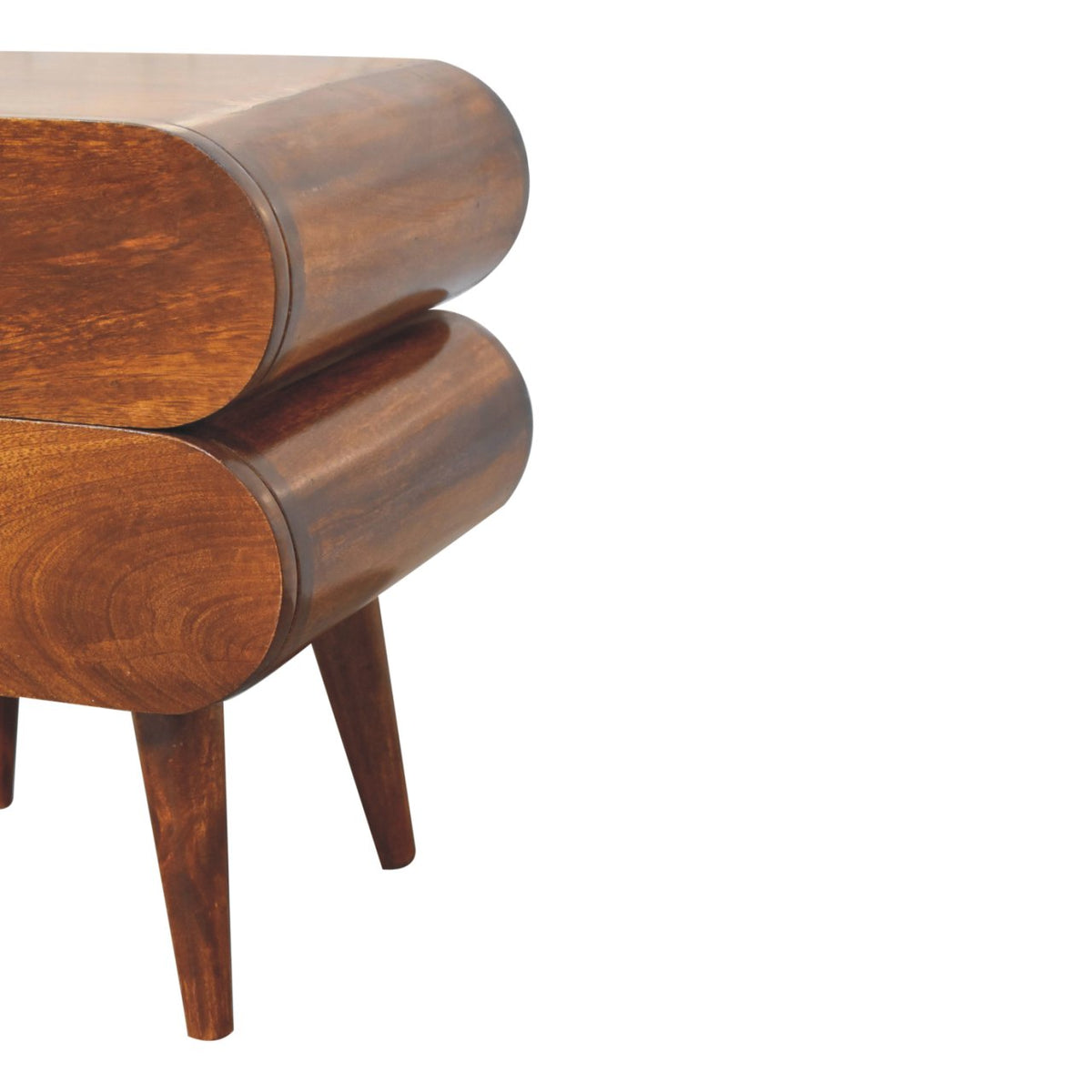 Bubble Chestnut Bedside Table