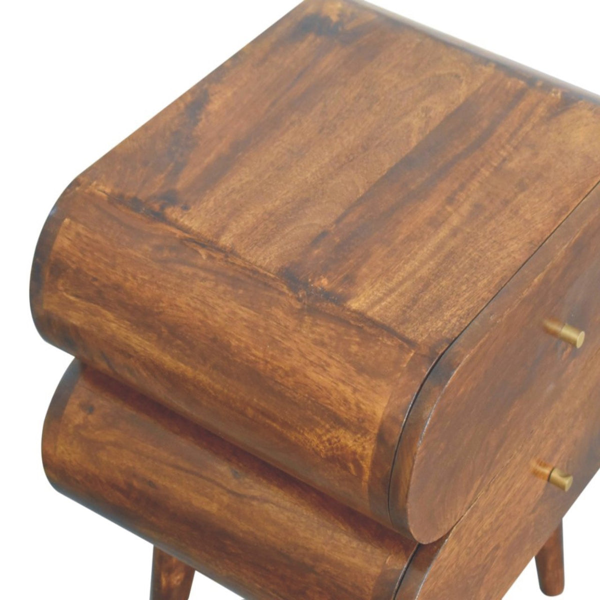 Bubble Chestnut Bedside Table