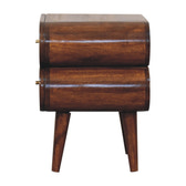 Bubble Chestnut Bedside Table