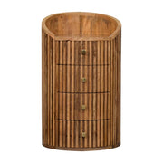 Soba Bedside Table | Oak Solid Mango Wood Hand-Carved