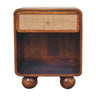 Chestnut Open Woven Bedside Table