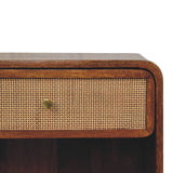 Chestnut Open Woven Bedside Table