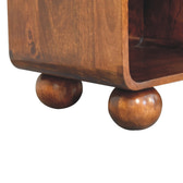 Chestnut Open Woven Bedside Table