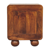 Chestnut Open Woven Bedside Table
