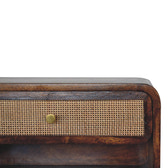 Chestnut Wall Mounted Open Woven Bedside Table | Wall-Mounted