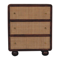 Chestnut Woven Chest of Drawers