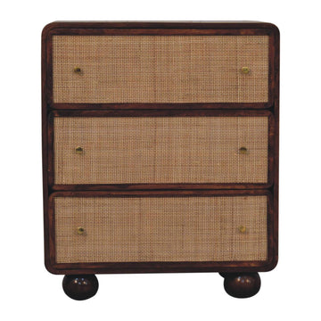 Chestnut Woven Chest of Drawers