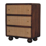 Chestnut Woven Chest of Drawers
