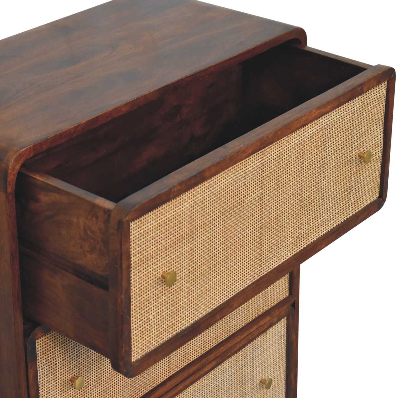 Chestnut Woven Chest of Drawers