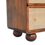 Chestnut Woven Chest of Drawers