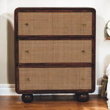 Chestnut Woven Chest of Drawers