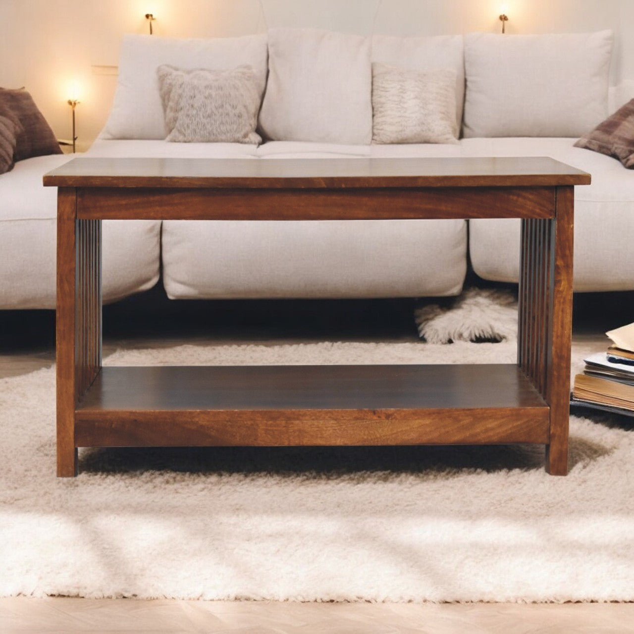 Slatted Chestnut Coffee Table