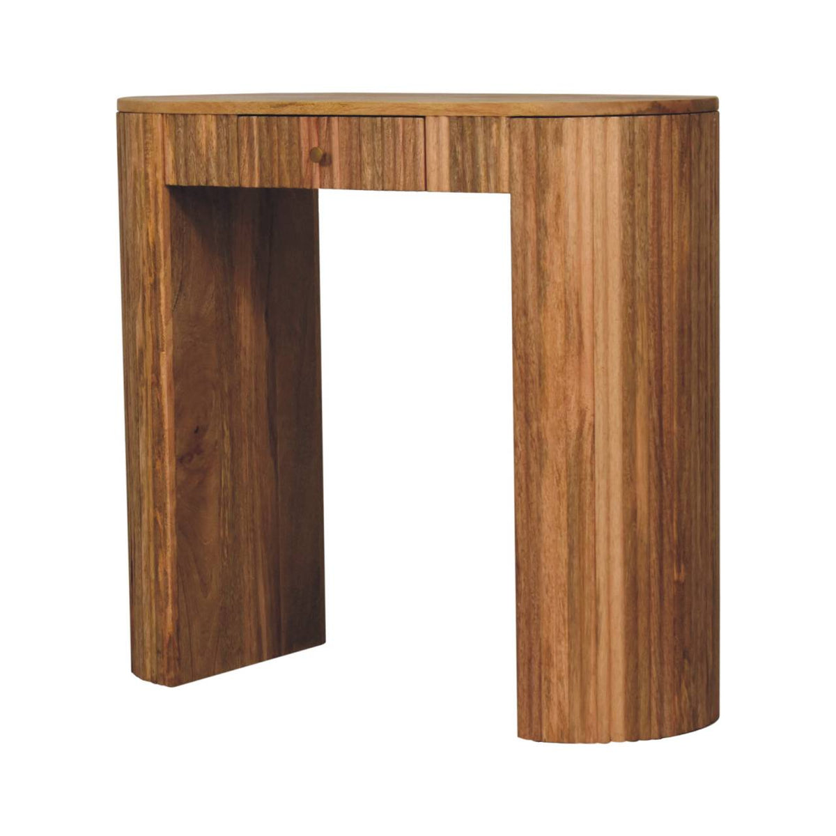 Soba Straight Console Table | Oak Solid Mango Wood