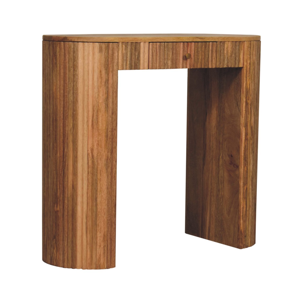 Soba Straight Console Table | Oak Solid Mango Wood