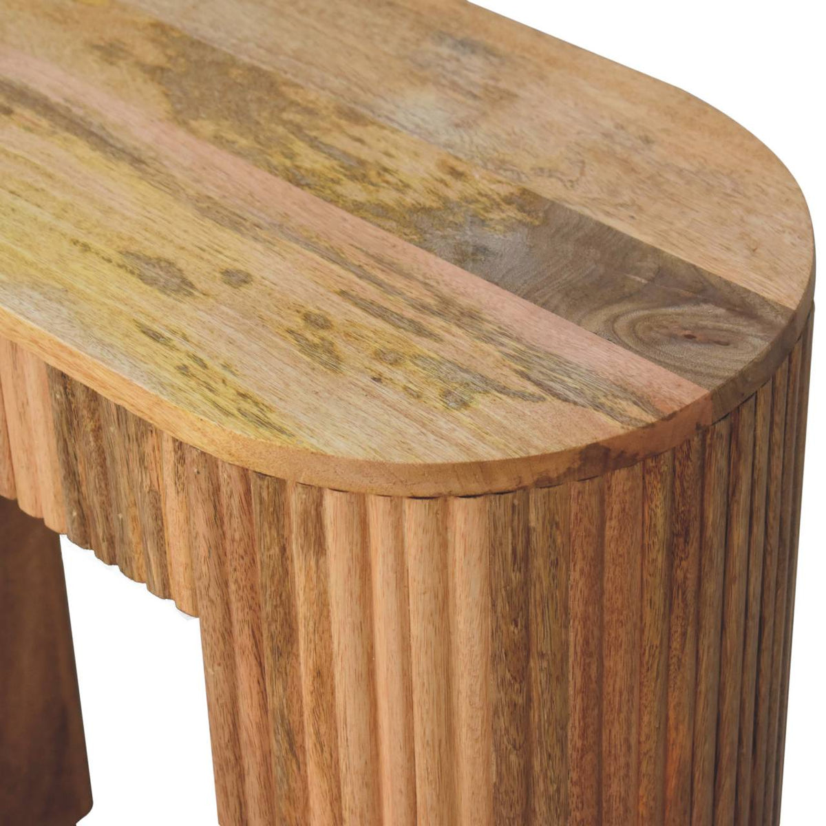 Soba Straight Console Table | Oak Solid Mango Wood