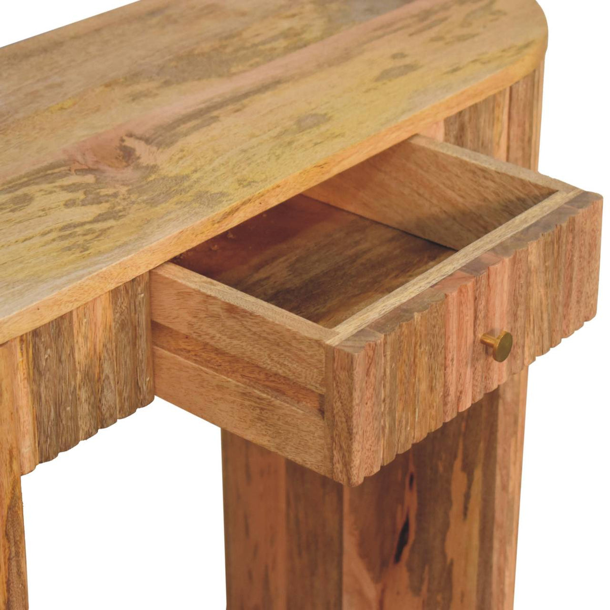 Soba Straight Console Table | Oak Solid Mango Wood
