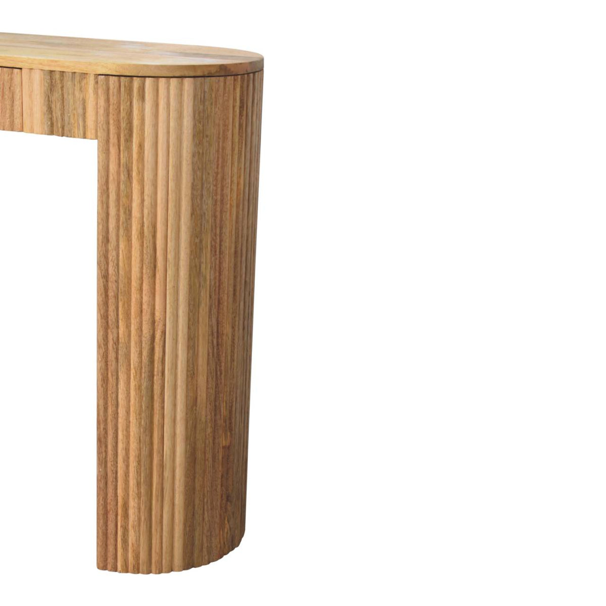 Soba Straight Console Table | Oak Solid Mango Wood