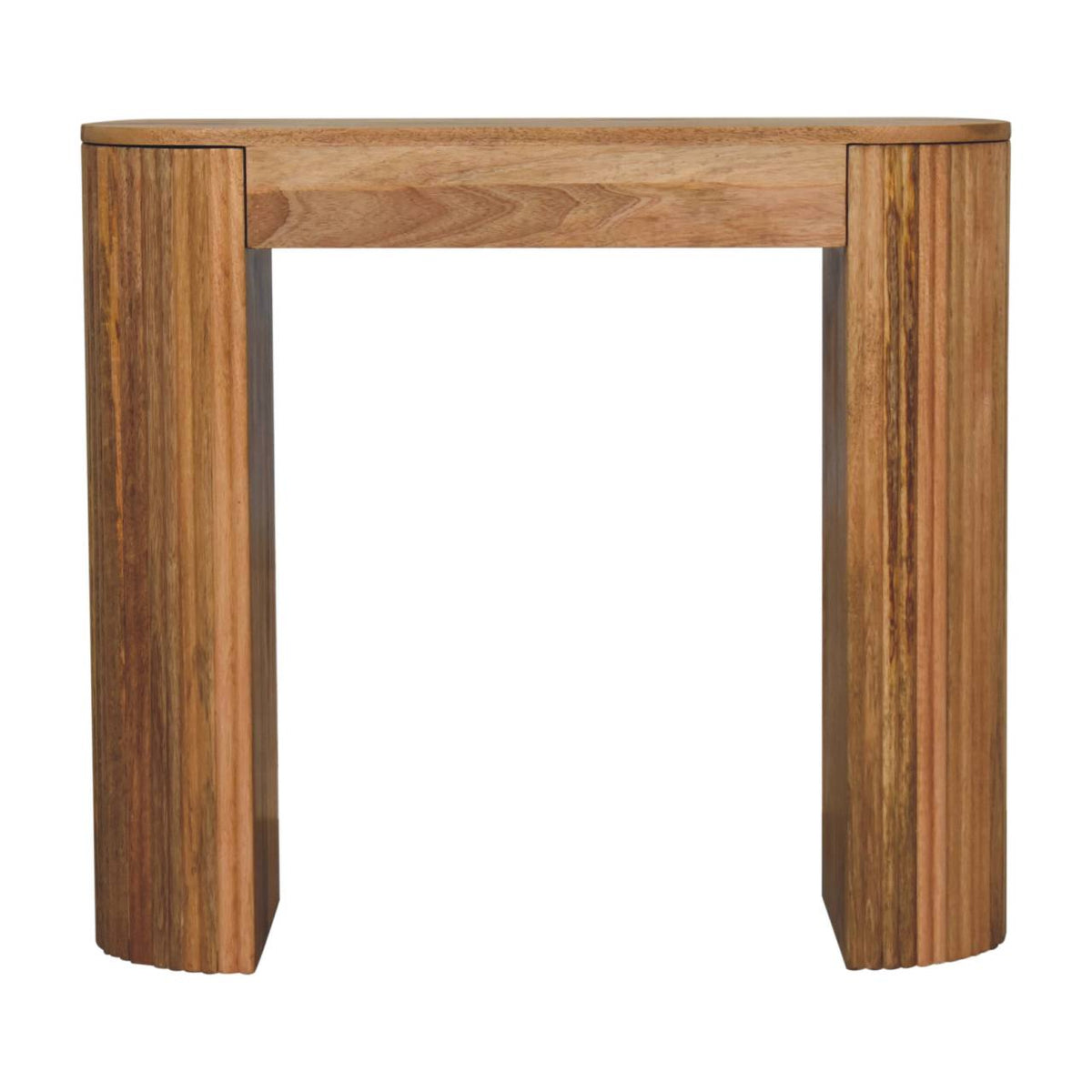 Soba Straight Console Table | Oak Solid Mango Wood