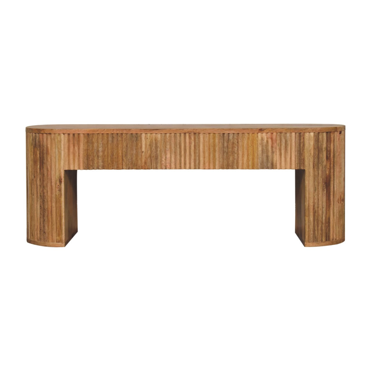Soba Straight TV Media Unit | Oak Solid Mango Wood