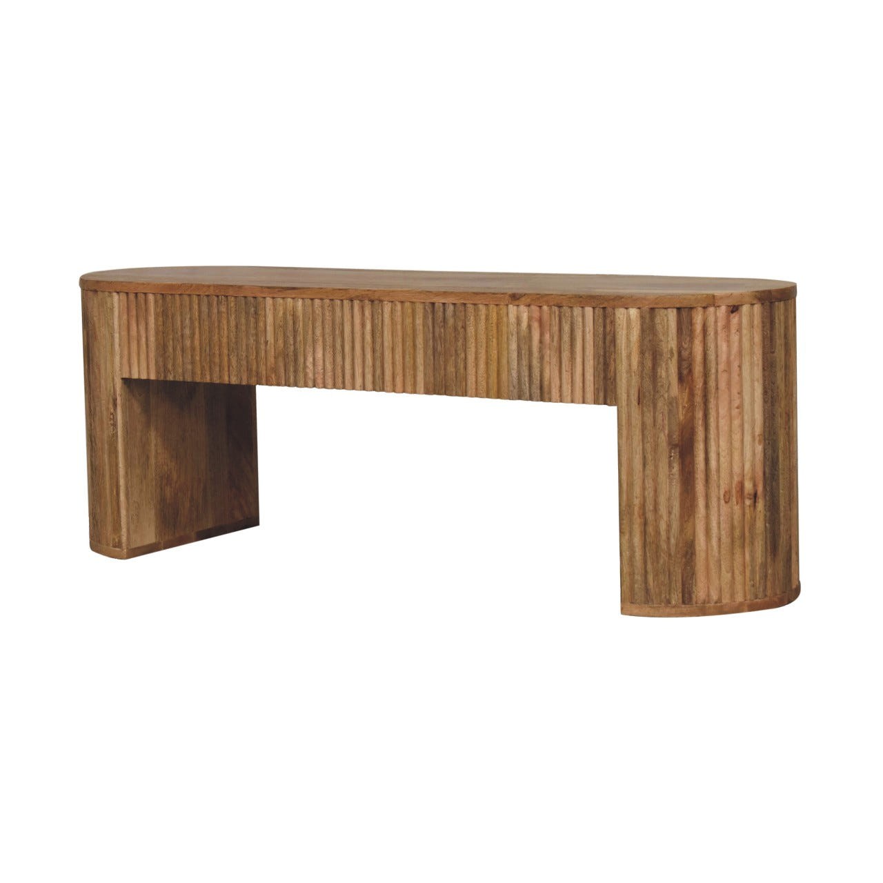 Soba Straight TV Media Unit | Oak Solid Mango Wood