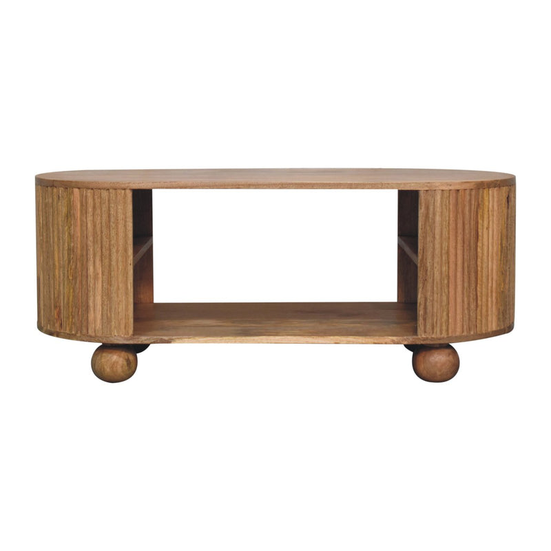 Soba Ball Open Coffee Table | Oak Solid Mango Wood