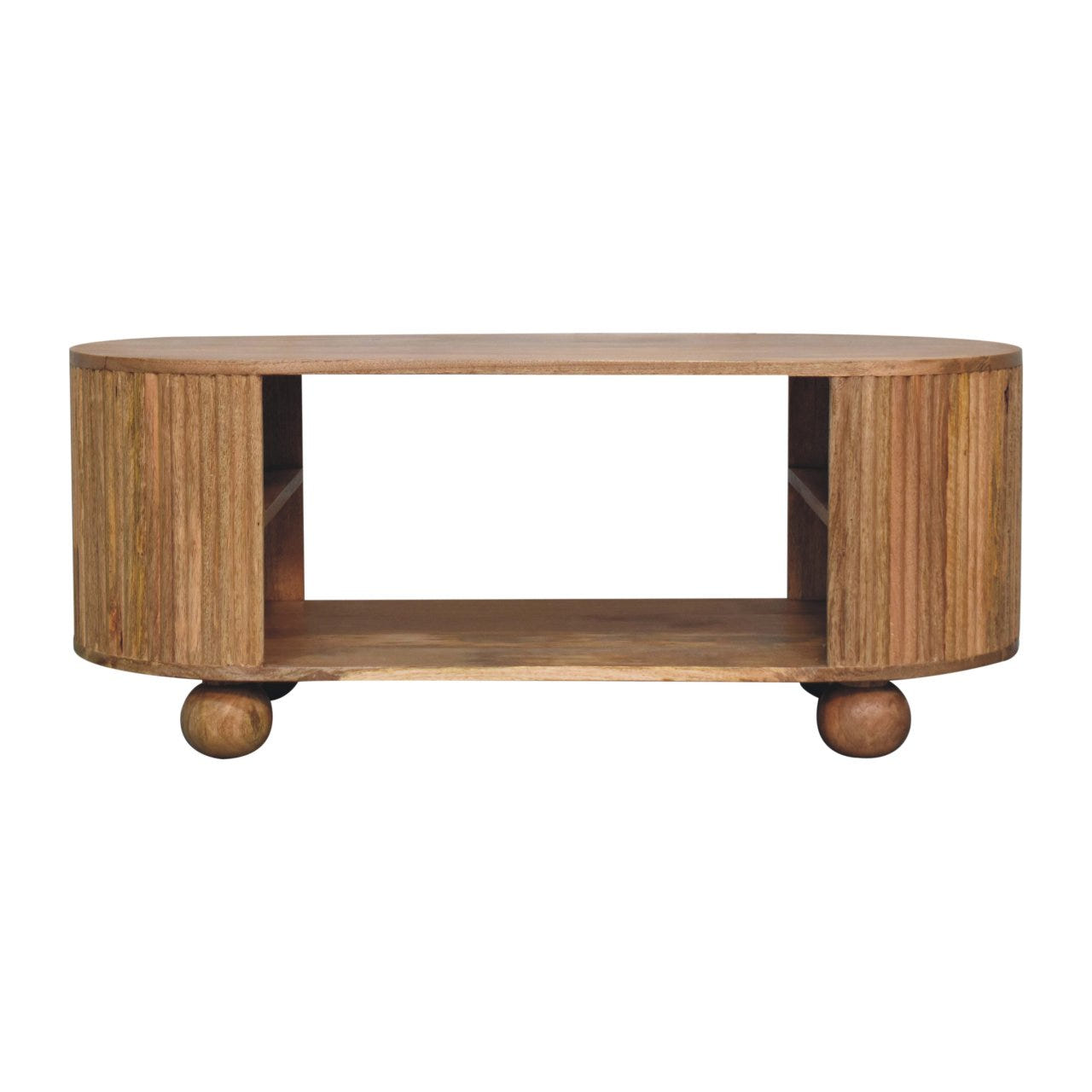 Soba Ball Open Coffee Table | Oak Solid Mango Wood