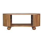 Soba Ball Open Coffee Table | Oak Solid Mango Wood
