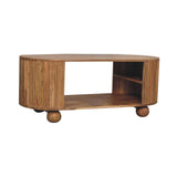 Soba Ball Open Coffee Table | Oak Solid Mango Wood