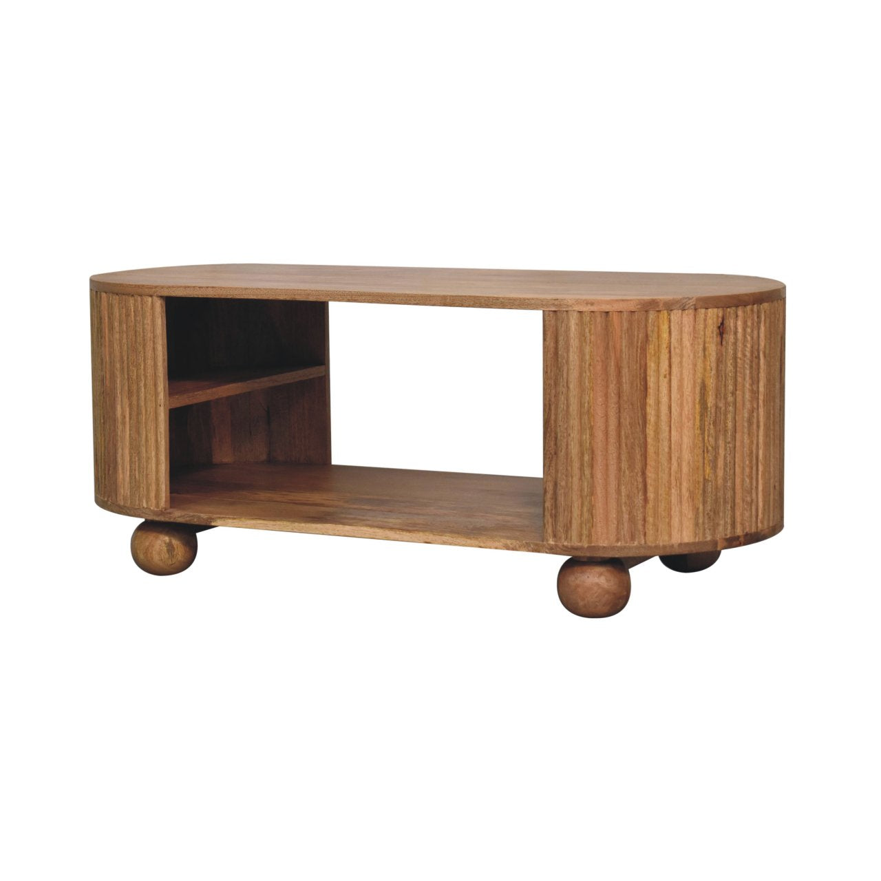 Soba Ball Open Coffee Table | Oak Solid Mango Wood