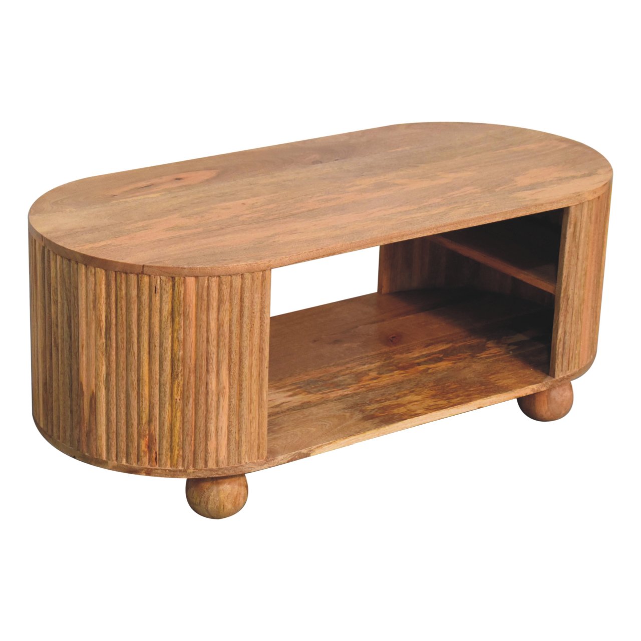Soba Ball Open Coffee Table | Oak Solid Mango Wood