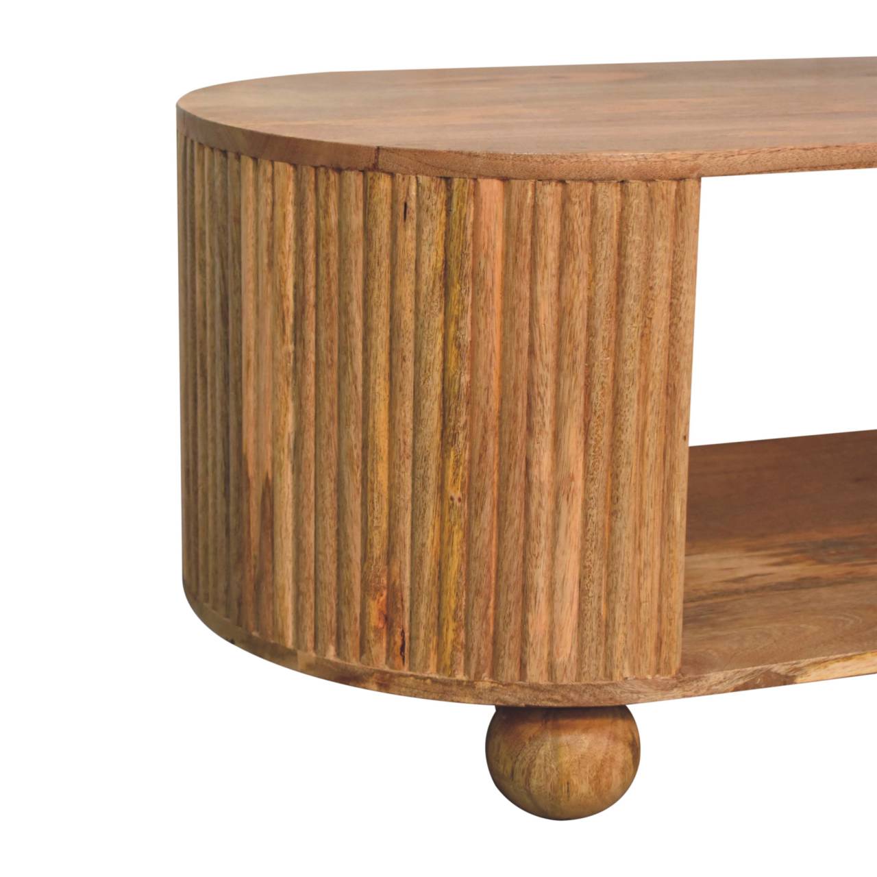 Soba Ball Open Coffee Table | Oak Solid Mango Wood